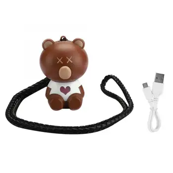

Cute Bear Shape Neck Hanging Portable Negative Ion Air Purifier for Haze Removal USB Charging