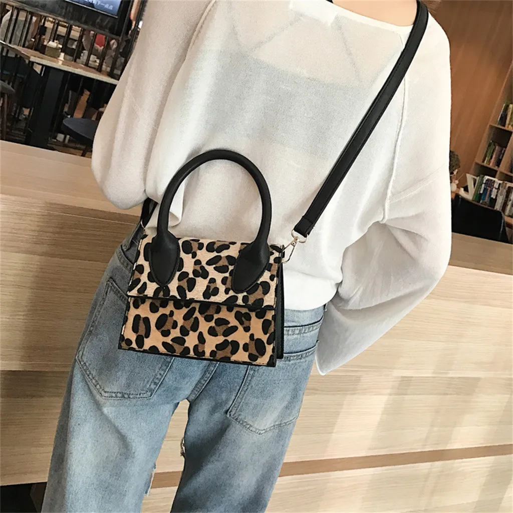 cheap Fashion Leopard Print Hand Bags For Women Dropship Pure Color Casual Tote Outdoor Bag Sac Canvas Handbags Zipper Shoulder Bag