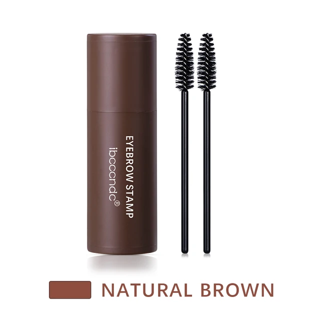 New Eyebrow Stamp Shaping Makeup Waterproof Brow Powder Natrual Eye Eyebrow Stick Hair Line Contour Brown Black 3 Color natural brown