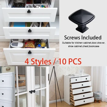 

10Pcs Furniture Knobs Aluminum Alloy Cabinet Drawer Wardrobe Door Pulls Knobs Bathroom Kitchen Pull Handle