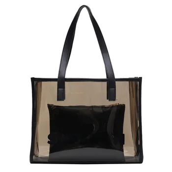 

2020 New Arrival Women Bag Niche Transparent Tote Bag Large Capacity Personality Easy Matching Lady Shoulder Bag