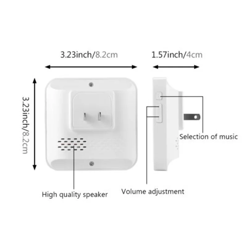 

1pc Smart Wireless WiFi Ring Doorbell Video Camera Phone Bell Intercom Home Security Black+Gray Tool Kits