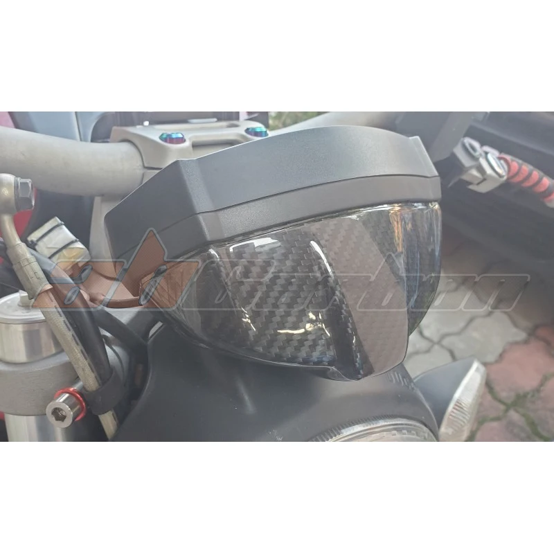 Upper Front Dash Airduct Cover Fairing Cowl For Ducati Monster 696 796 795 1100 Full Carbon Fiber 100%