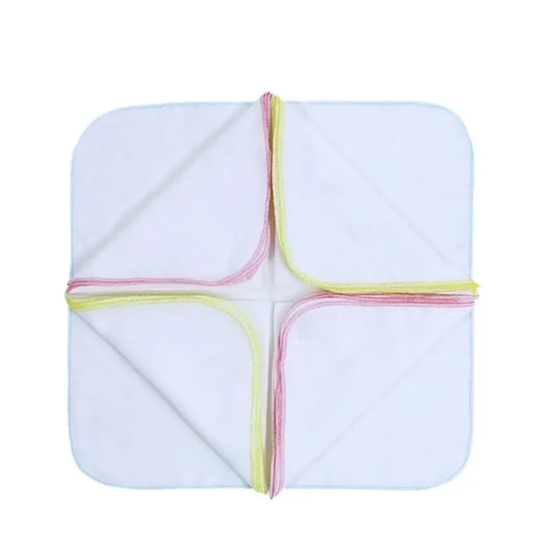 Cotton Towel 10 Pcs Cotton Gauze Double Layer Small Square Towel Baby Boy Girl Solid Color Saliva Towel Random Color Dropshipping bath towel cotton towel muslin towel square towel