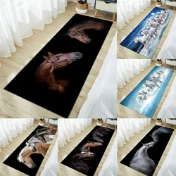 3D Horse Pattern Carpets for Living Room Luxury Animal Rugs Bedroom Soft Sponge Bathroom Kitchen Floor Mat Doormat Fluffy Rug