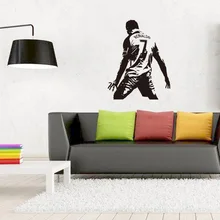 Алиэкспресс Лидер продаж Футбольная звезда C Luo крутые праздничные движения силуэт настенные наклейки украшение для спальни наклейки на стену