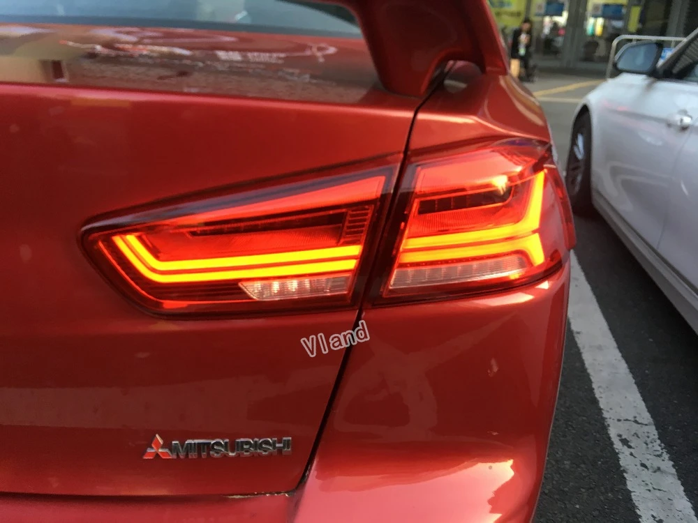 Задний светодиодный светильник Vland Audi Style для Mitsubishi Lancer задний фонарь Ex 2008 2017