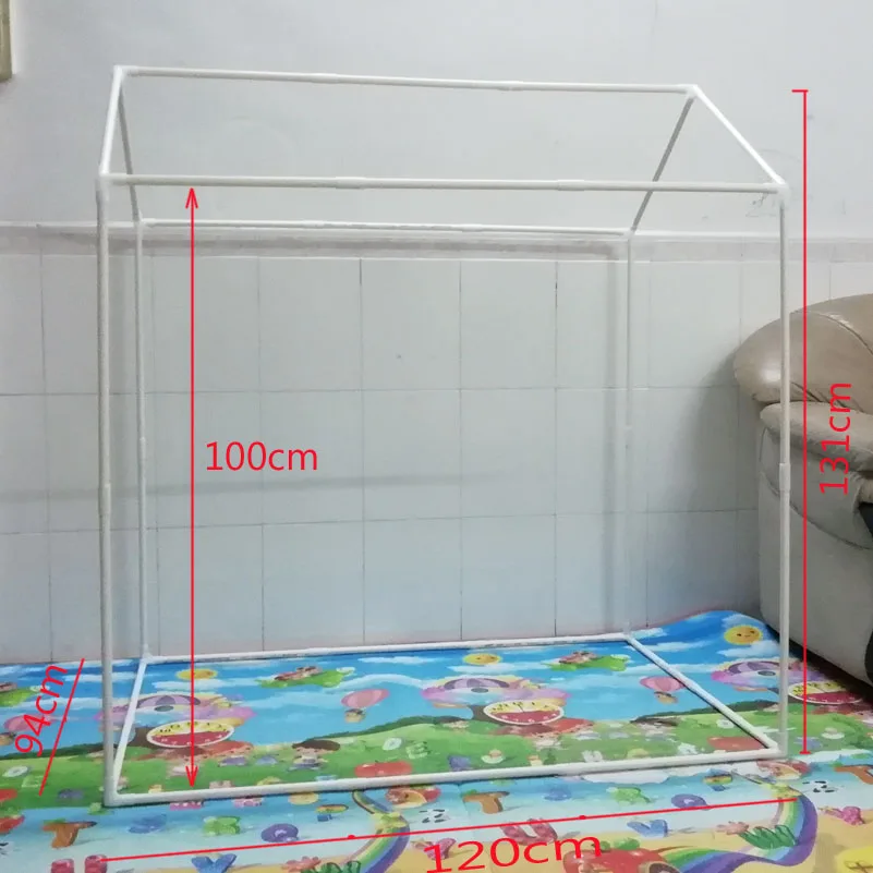 DIY game house structure princess house indoor children tent baby toy stand frame size 120x 94x 131cm