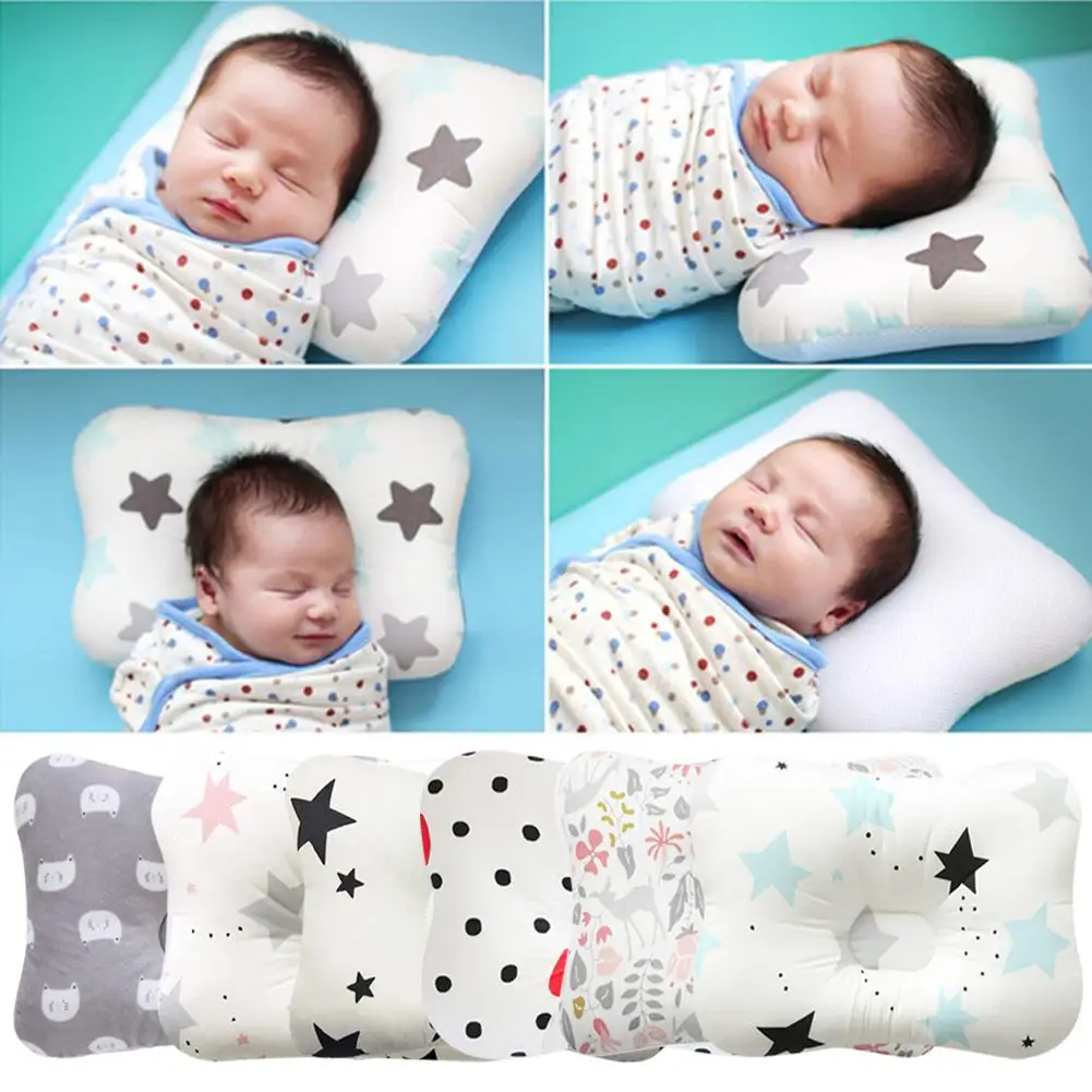 Muslin Head Protection Cushion Pillow Animal Printed Cotton Pillows Newborn Baby Pillow Sleeping Shaping Pillows Protect Head
