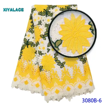 

African Guipure Cord Lace Fabric High Quality Wedding Nigerian Cord Lace Fabric Polyester Embroidery For African Lace 3080b