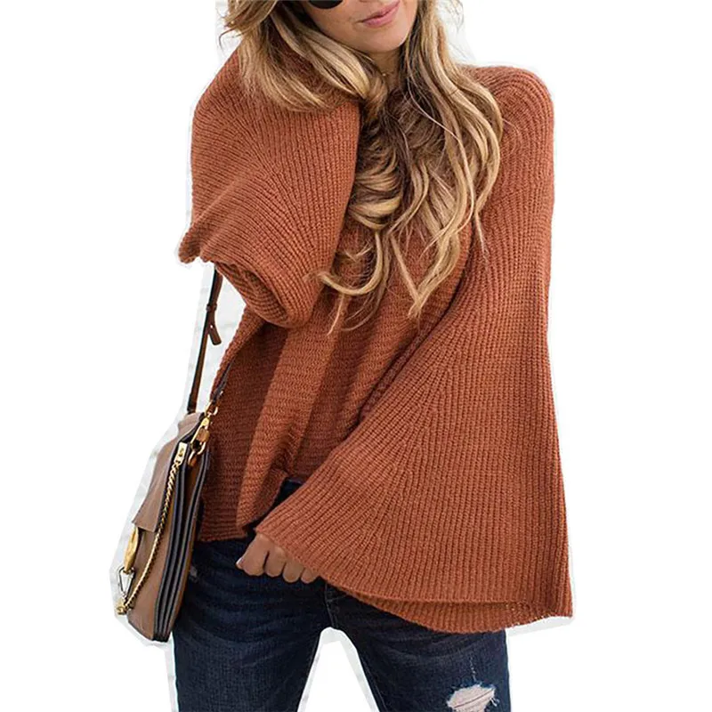 

Color 4 Casual Sweater Woman Winter Autumn Knitting Long Sleeve Short Knitted Jumper Women Black/White/Brown/Red
