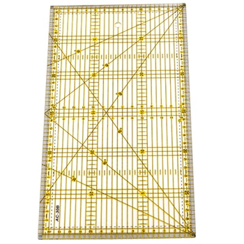 

Cutting Ruler Multi-Purpose Patchwork Cloth Quilt Ruler Diy Garment Design Drawing Cutting Craft Ruler Sewing Mat Kits 30 x 15Cm