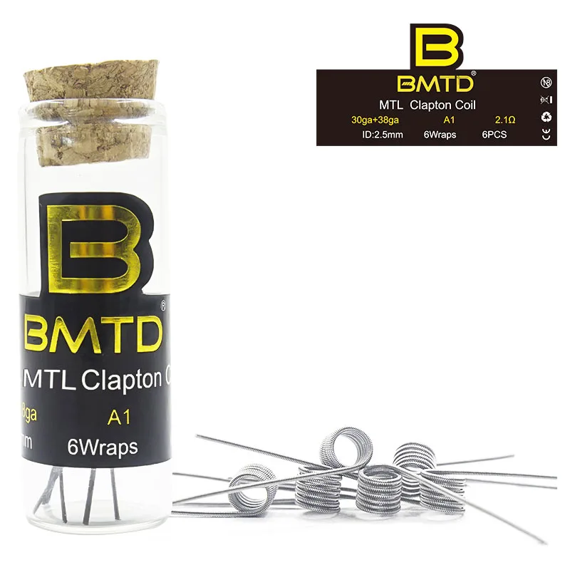 

NEW Superfine DIY MTL prebuilt coil Ni80/A1/SS316L premade fused clapton mtl coil for manta RTA TANK/RDA/RDTA