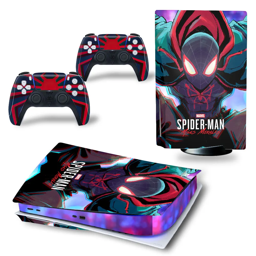 Marvel Iron Man PS5 Disk Skin Sticker Decal Cover for PlayStation 5 Console and 2 Controllers PS5 Disk Skin Sticker Vinyl 