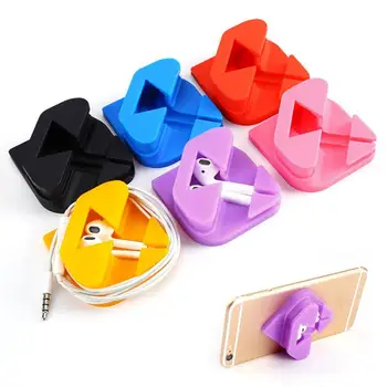 

Multi-purpose mobile phone holder bracket Random Color New Arrival 1Pc Cable Winder Earphone Cable Organizer Wire Storage
