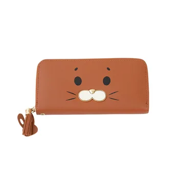 

Small Solid Color Mass Carrying Dacron Long Hot Selling New Style Korean-Style Seals Women'S Soft Surface Zero Female Mob