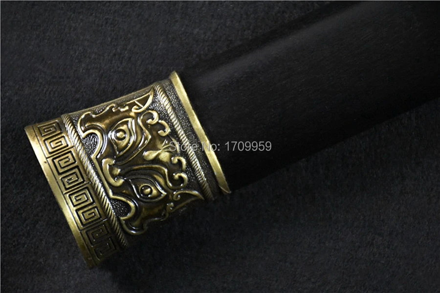Metal Handle Chinese KungFu Dao Sword Folded Blue Damascus Steel 8 Sides Blade Sharp Han Dynasty Saber Battle Jian