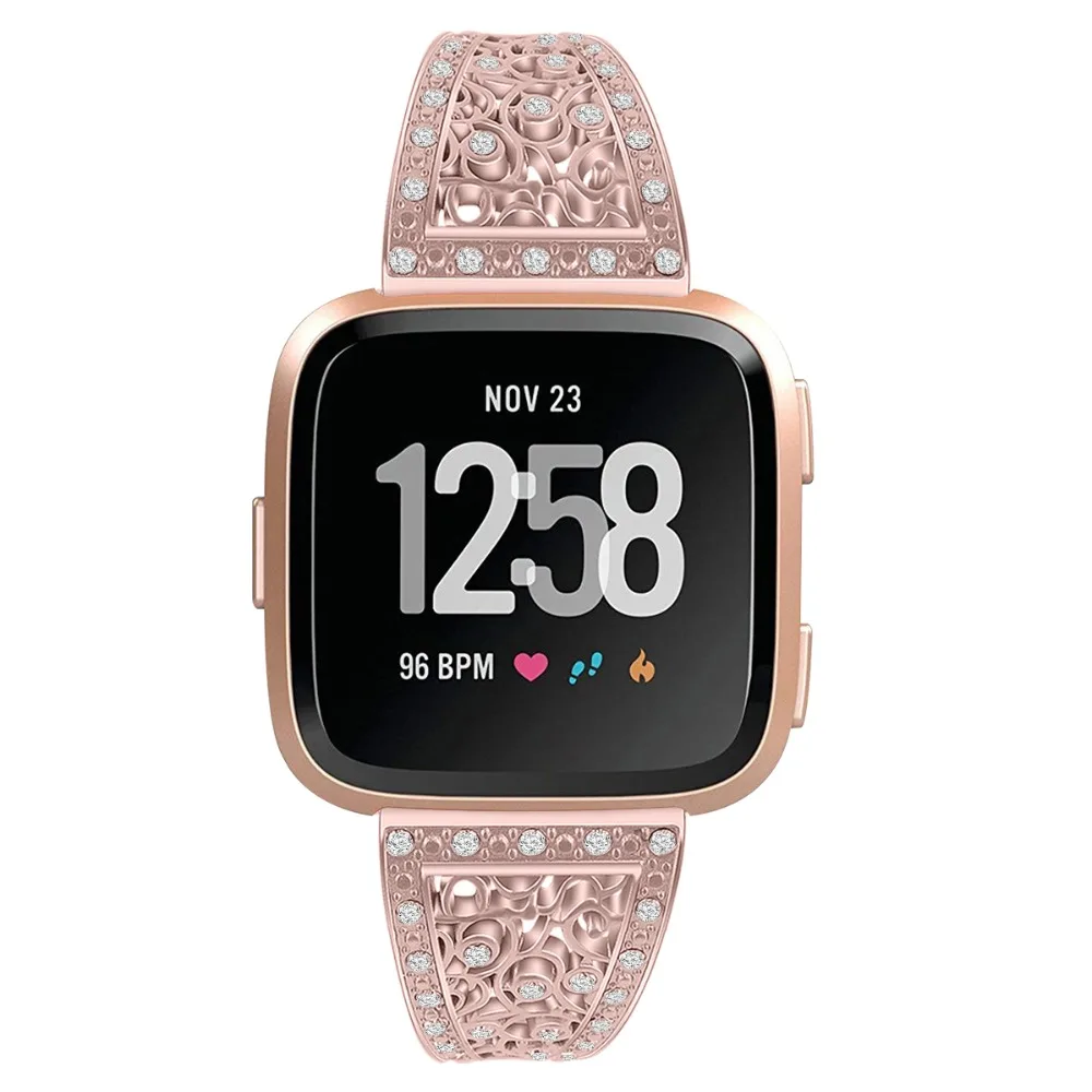 Fitbit Versa/Versa lite ремешок со стразами из нержавеющей стали браслет со стразами для Fitbit Versa браслет