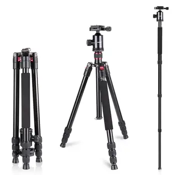 

Neewer Aluminum Alloy 64 inches/162 centimeters Camera Travel Tripod Monopod with 360 Degree Ball Head For Canon Video Camera