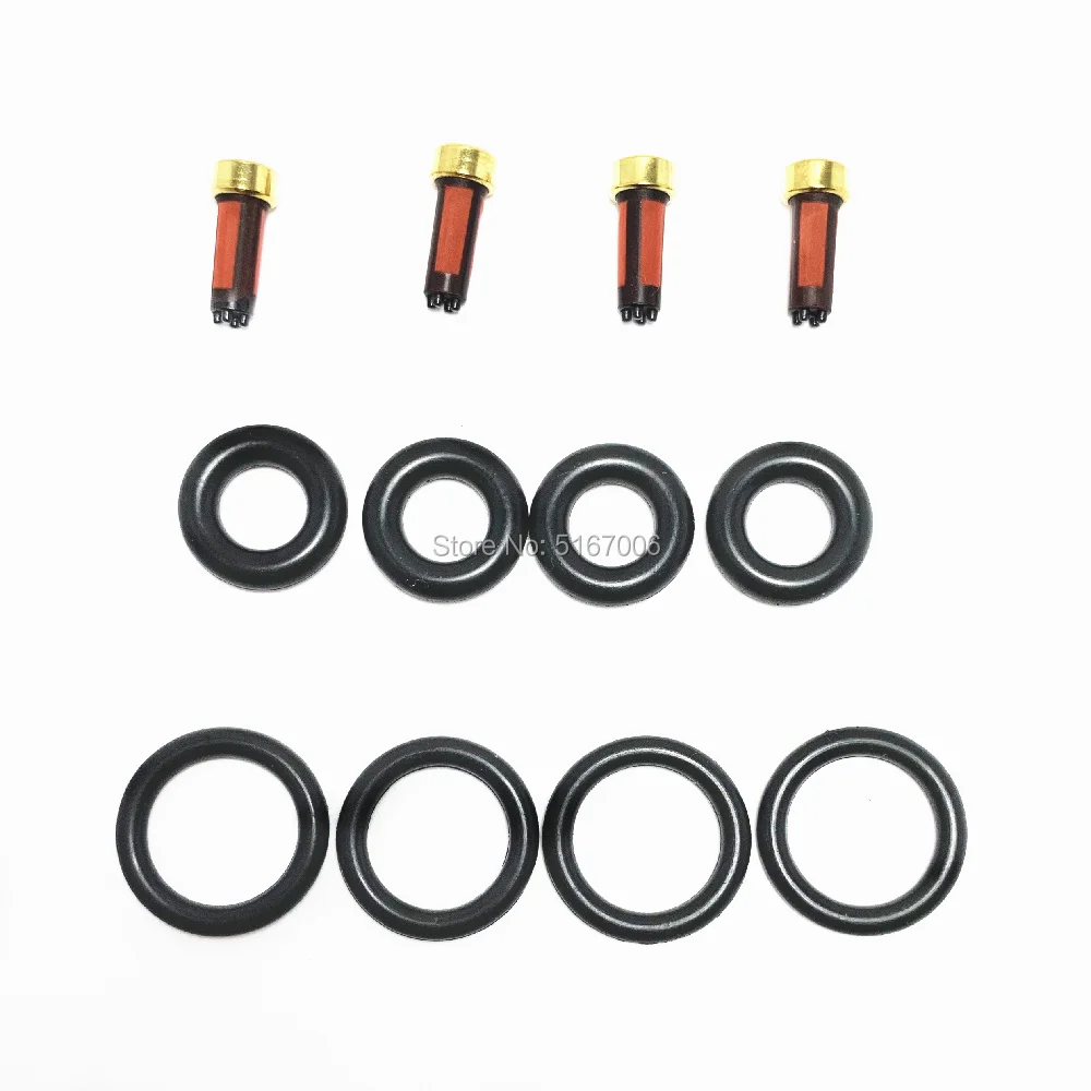 4Sets Fuel Injector Repair Kits for BMW 318i 318is 318ti Z3 1.9L 1.8L Auto Parts 0280150501 13641247196 diesel injector tube fuel injector cleaner fuel injector removal tool injector washer shims repair kit gasket