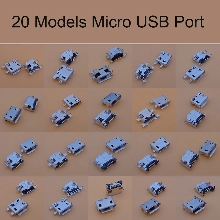 20 моделей мини 5 контактный разъем Micro USB штекер постоянного тока зарядный порт