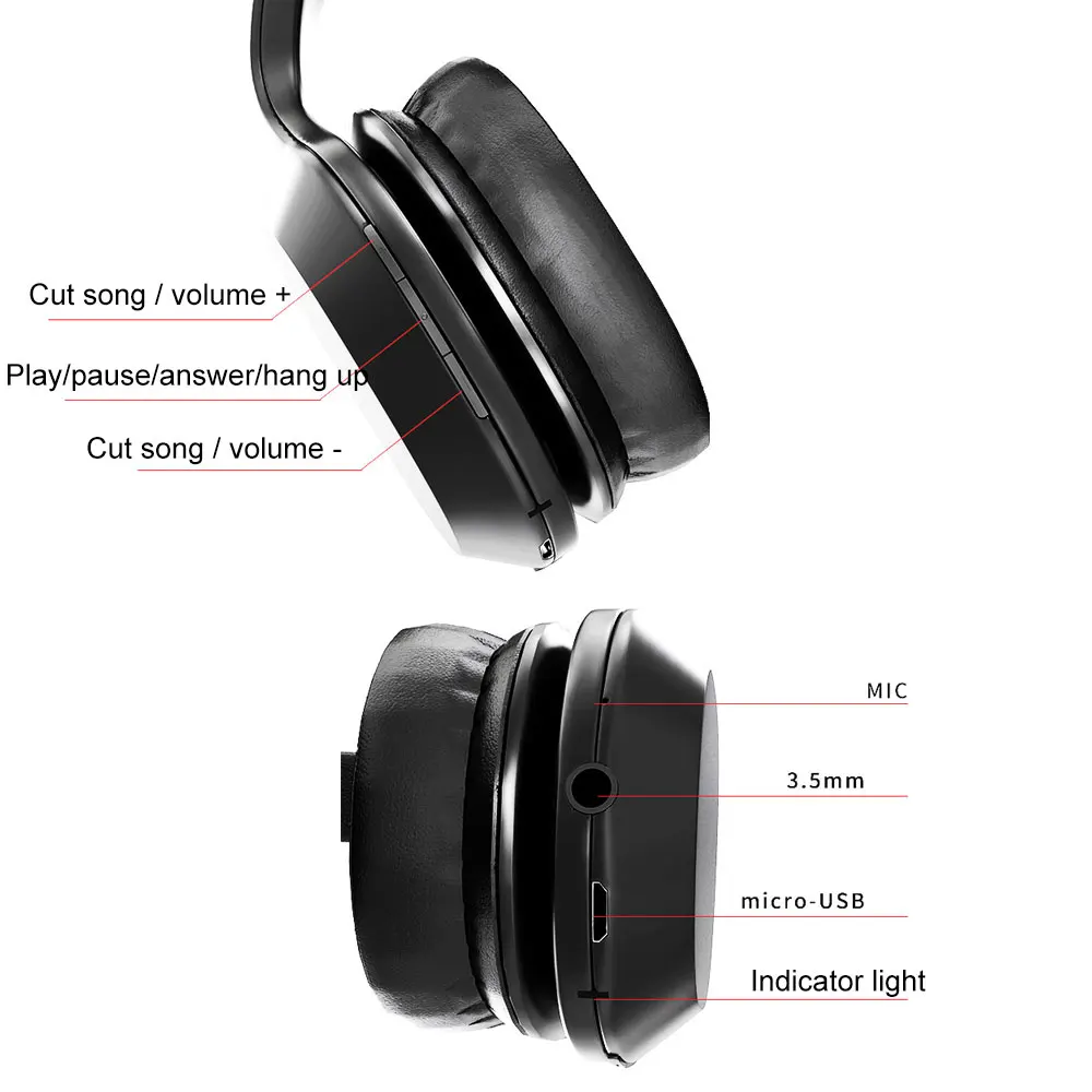 Bluetooth-наушники lenovo HD100 с динамиком драйвера тяжелого калибра, расширенные наушники с функцией отключения/паузы/воспроизведения/ответа/отключения