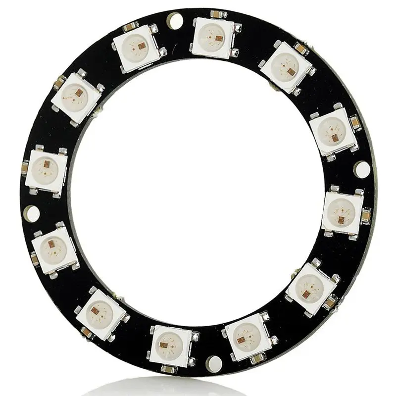 

LED Ws2812 Ring RGB 5050 LEDs Integrated Driver Compatible 12 LEDs-D50Mm