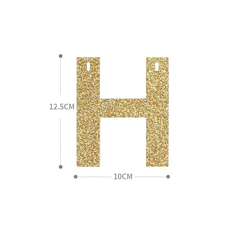 Birthday Banners Party Decorations Glitter Paper Garland Flags Baby Shower Photo Booth Hanging Supplies