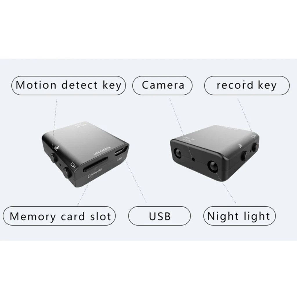 XD Mini Camera HD 1080P Camera Night Vision For Home Car Dash Spying