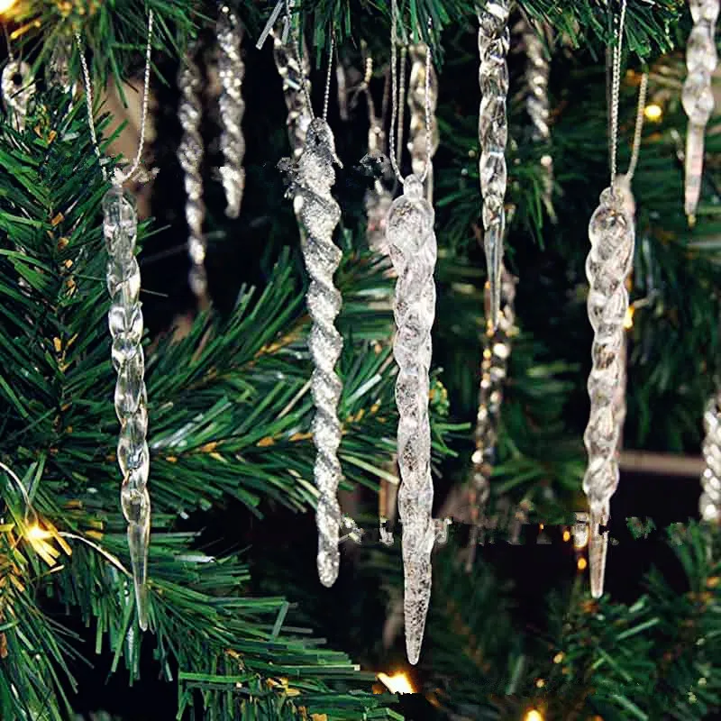 5 шт. 13 см имитация льда Рождественская игрушка орнамент поддельная сосулька реквизит для зимы замороженная Рождественская елка висячие украшения
