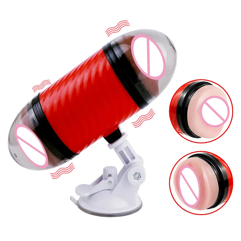 Double-headed Double-point Aircraft Cup Male With Vibrating Oral Sex Masturbation Buttocks Inverted Model | Красота и здоровье