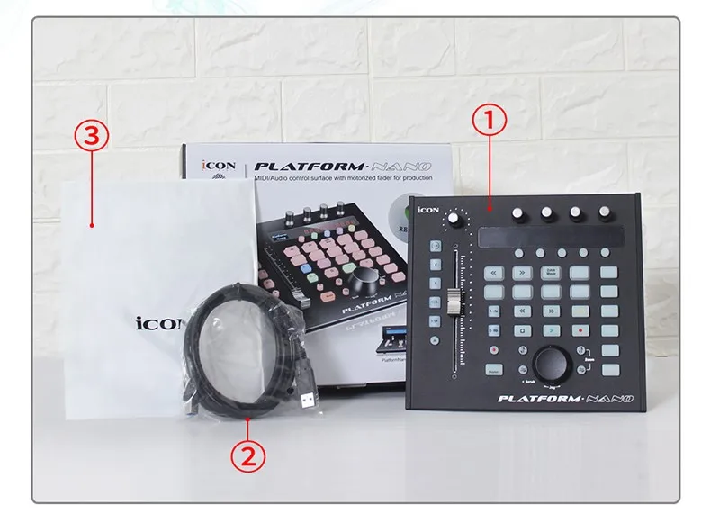 ICON платформа Nano Портативный DAW контроллер USB MIDI/аудио контроллер с моторизованным фейдером для производителя, инженера, музыканта, студии
