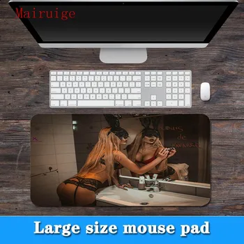

Mairuige big promotion large size multi size glamorous masked sexy woman pattern hem PC computer notebook mouse pad
