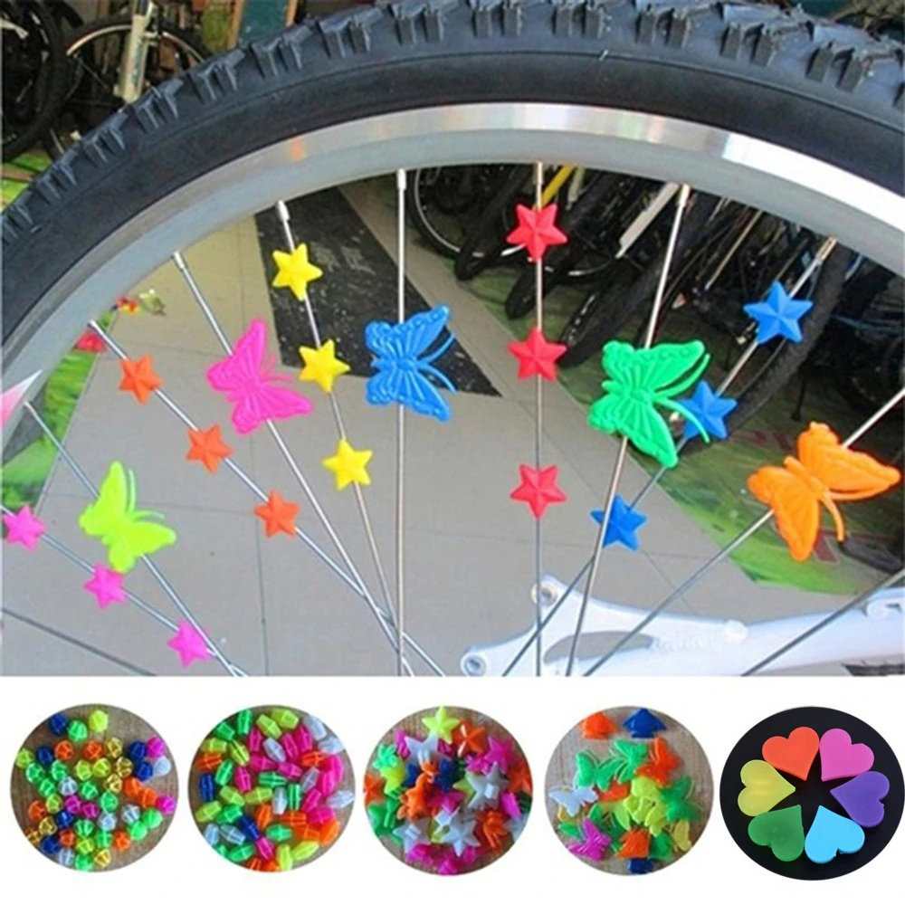 25/36Pcs Colorful Safety Kids Clip Bicycle Round Multi color Love Heart ...