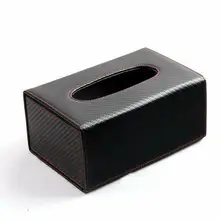 1 шт. черная цветная кожаная полоса из углеродного волокна автомобильная коробка для салфеток Держатель Для Полотенец