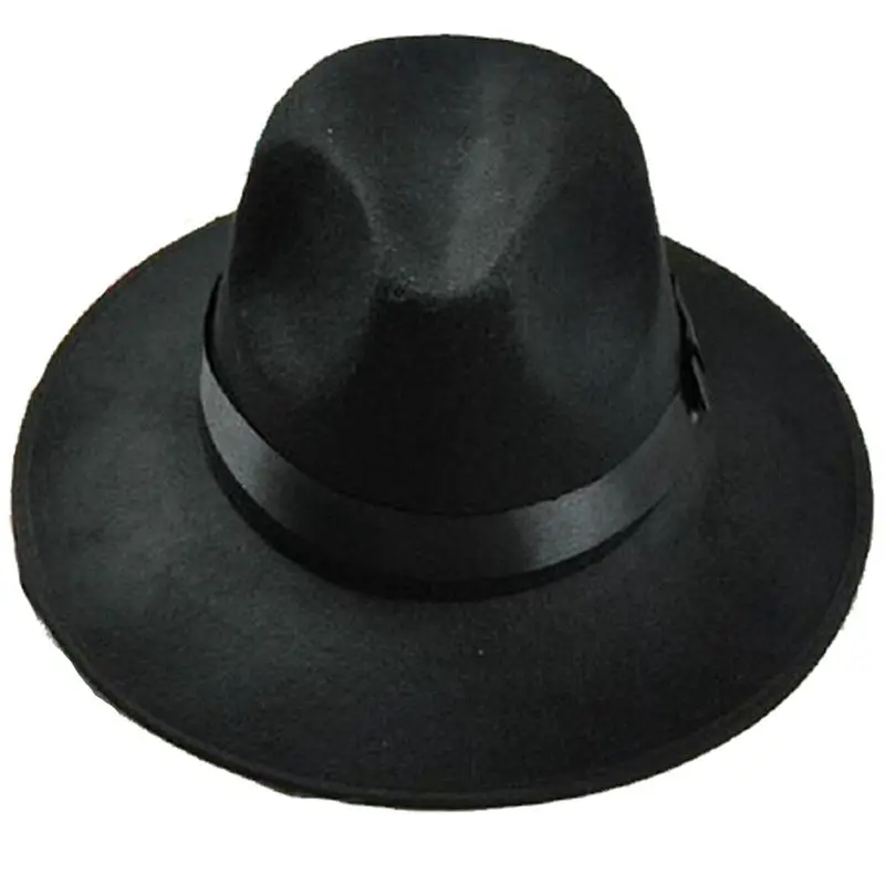 

Unisex Classic Blower Jazz Hat Black Fedora Trilby Hat