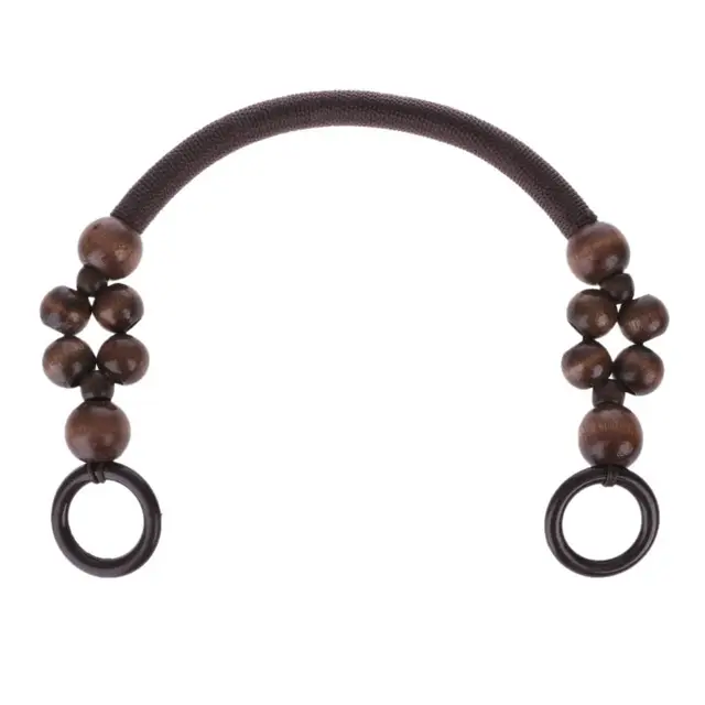 1 Paio Di Spalle Per Borsa In Corda Di Perline Legno Retrò - Tracolla Multicolore Con Gancio Per Borse Fai-da-Te - Foto 9