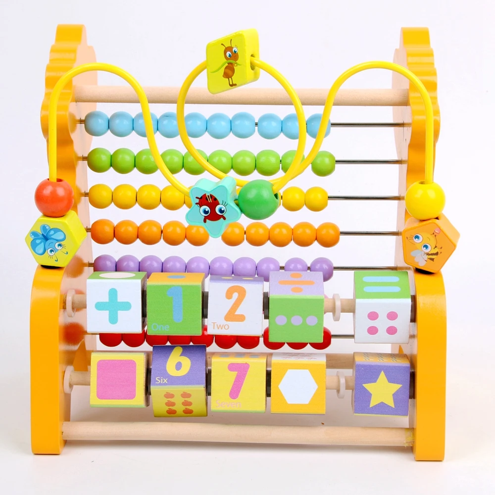 

Montessori Wooden Mathematics Toys Multi-functional Abacus Toys Early Learning Teaching Aids Children's Educational Toys
