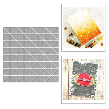

2020 New Hot Grid Background Metal Cutting Dies and Stencil Die Cut Scrapbooking For Crafts Greeting Card Making Foil no Stamp