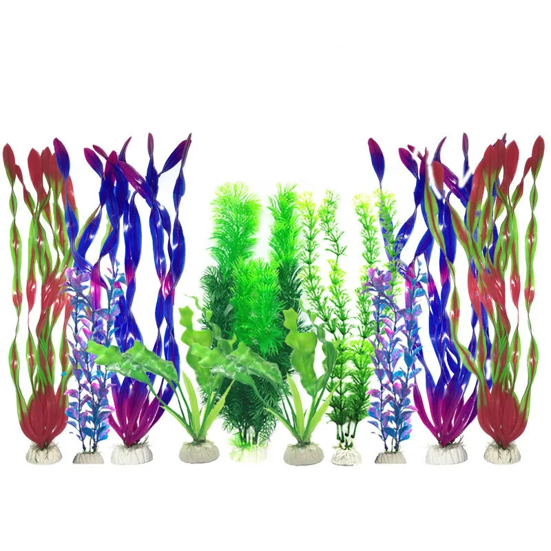 

Simulation Artificial Plants Set Aquarium Fish Tank Decor Water Weeds Ornament Plant Aquarium Plastic Grass Fish Tank Decoration