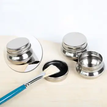 

1pcs Stainless Steel Pen Washer Double Head Painting Art Stainless Steel Dish Art Supplies Tools