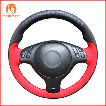 

MEWANT Genuine Leather Suede Car Steering Wheel Cover for BMW M Sport 3 Series E46 330i 330Ci 5 Series E39 540i 525i 530i M3 M5