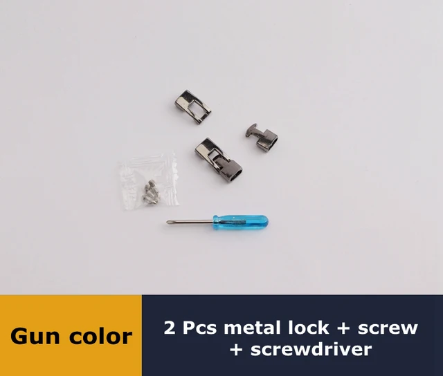 Elastic Cross buckle ShoeLaces New 1 Second Quick No Tie Shoe laces Kids Adult Unisex Sneakers Shoelace Lazy Laces Strings 2 Pcs Gun color