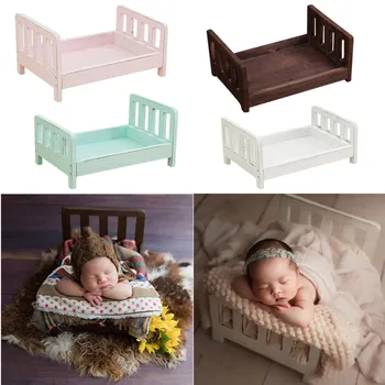 

Newborn Photography Props Wood Bed Infant Poses Baby Photography Prop Detachable Non-toxic Baby Background Photography Props