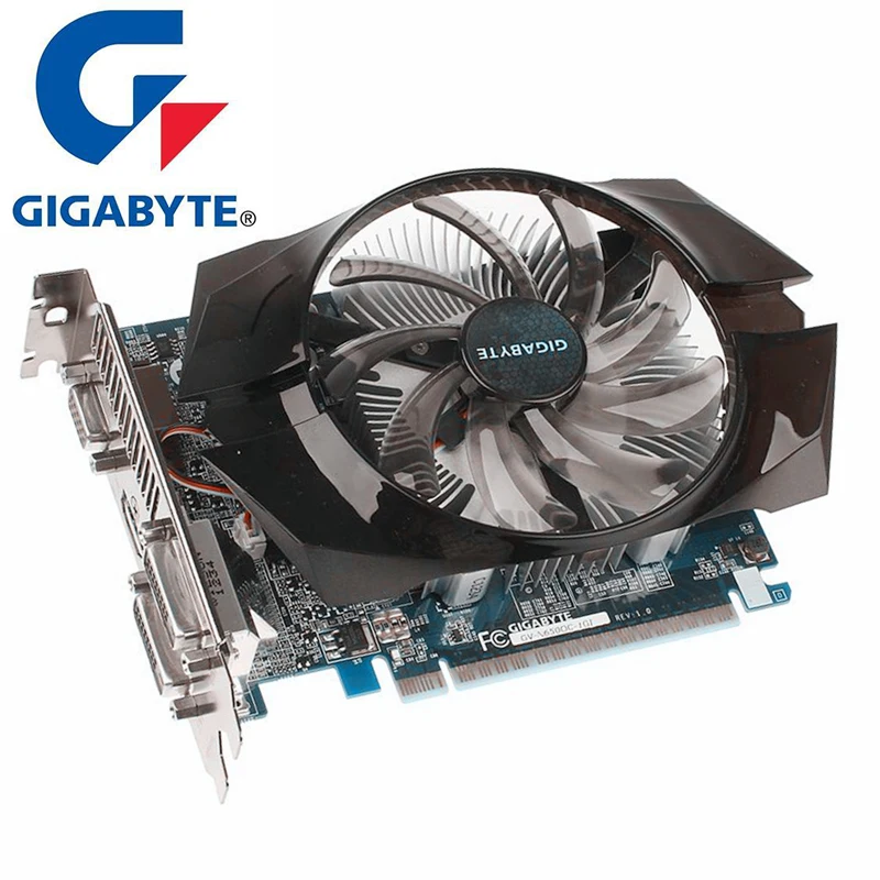 Видеокарта GIGABYTE GTX 650 1 Гб 128 бит GDDR5 видеокарта nVIDIA Geforce GTX650 HDMI Dvi б/у VGA карты на
