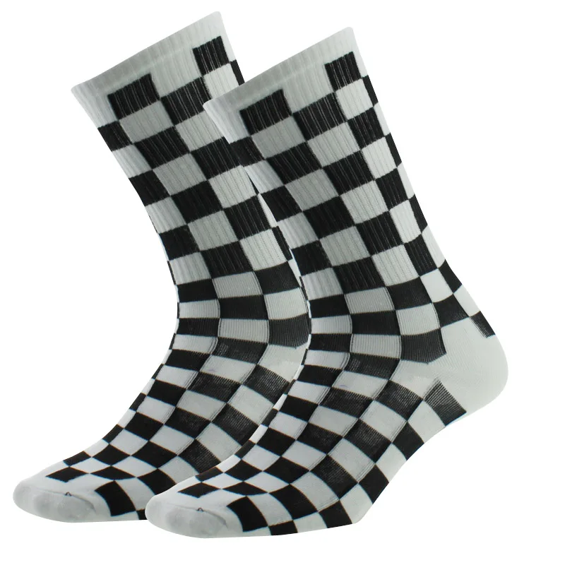 spring summer fall Women Men Checkerboard Socks Geometric Checkered Hip Hop Cotton Unisex Streetwear Novelty CottonSocks |