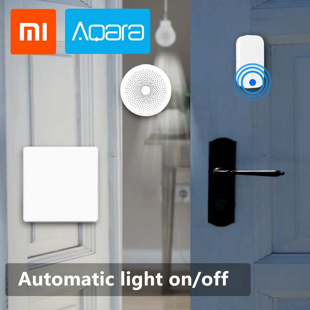 Оригинальный Xiaomi Aqara концентратор Работает с умным датчиком двери и окна умная