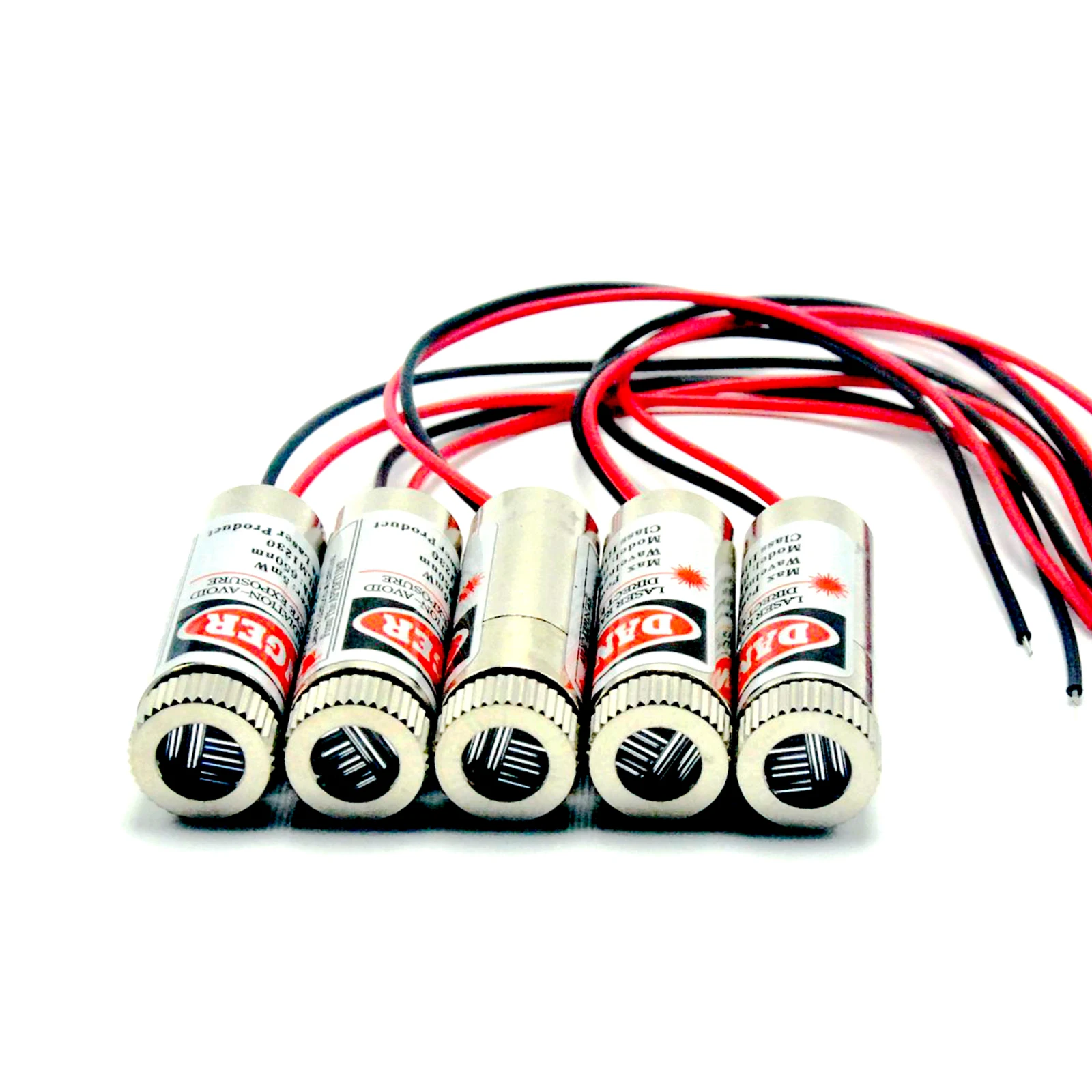 

Focusable 650nm 5mW 3-5V Red Laser Cross/Line/Dot Module Diode w/Driver Plastic Lens (5pcs)