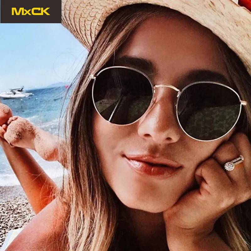 MxCK брендовые Роскошные зеркальные солнцезащитные очки женские/мужские