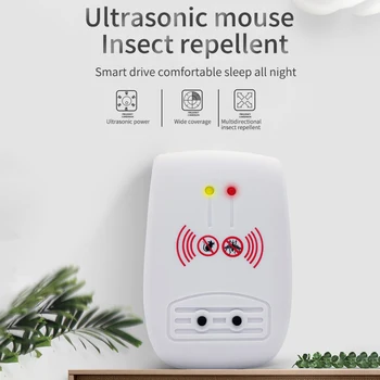 

Portable Mosquito Repeller Indoor Ultrasonic Electronic Mouse Insect Control Repellent for Household Bedroom Decoration